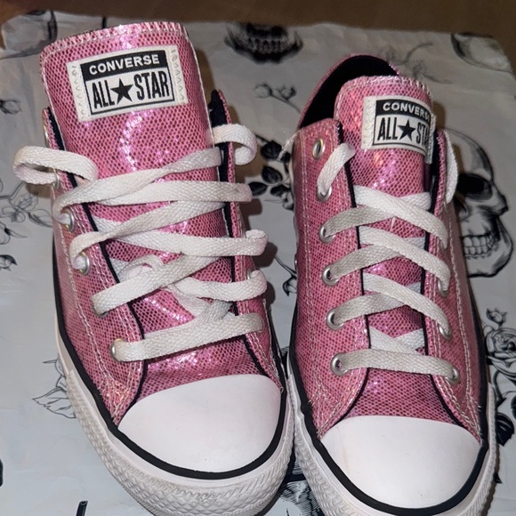 Converse Pink Sequin Sneakers - Picture 1 of 6